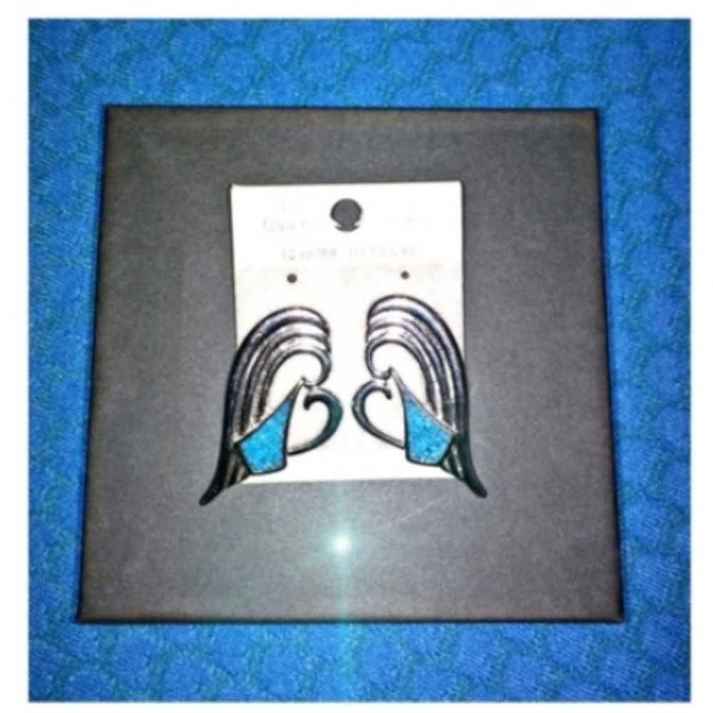 VINTAGE GENUINE Turquoise Earrings NEW |  VINTAGE STOCK